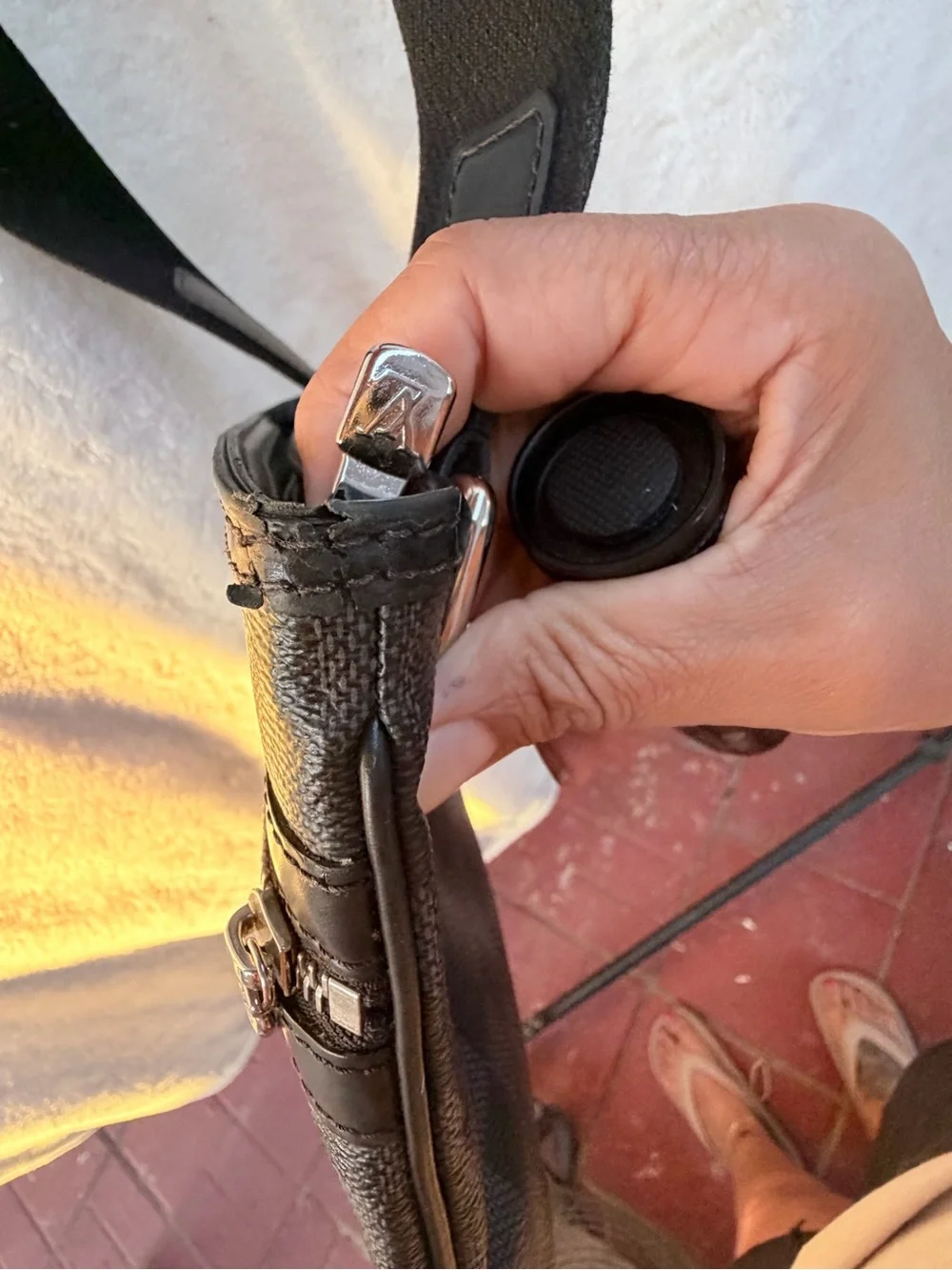 Louis Vuitton Black Damier Crossbody Shoulder Bag
